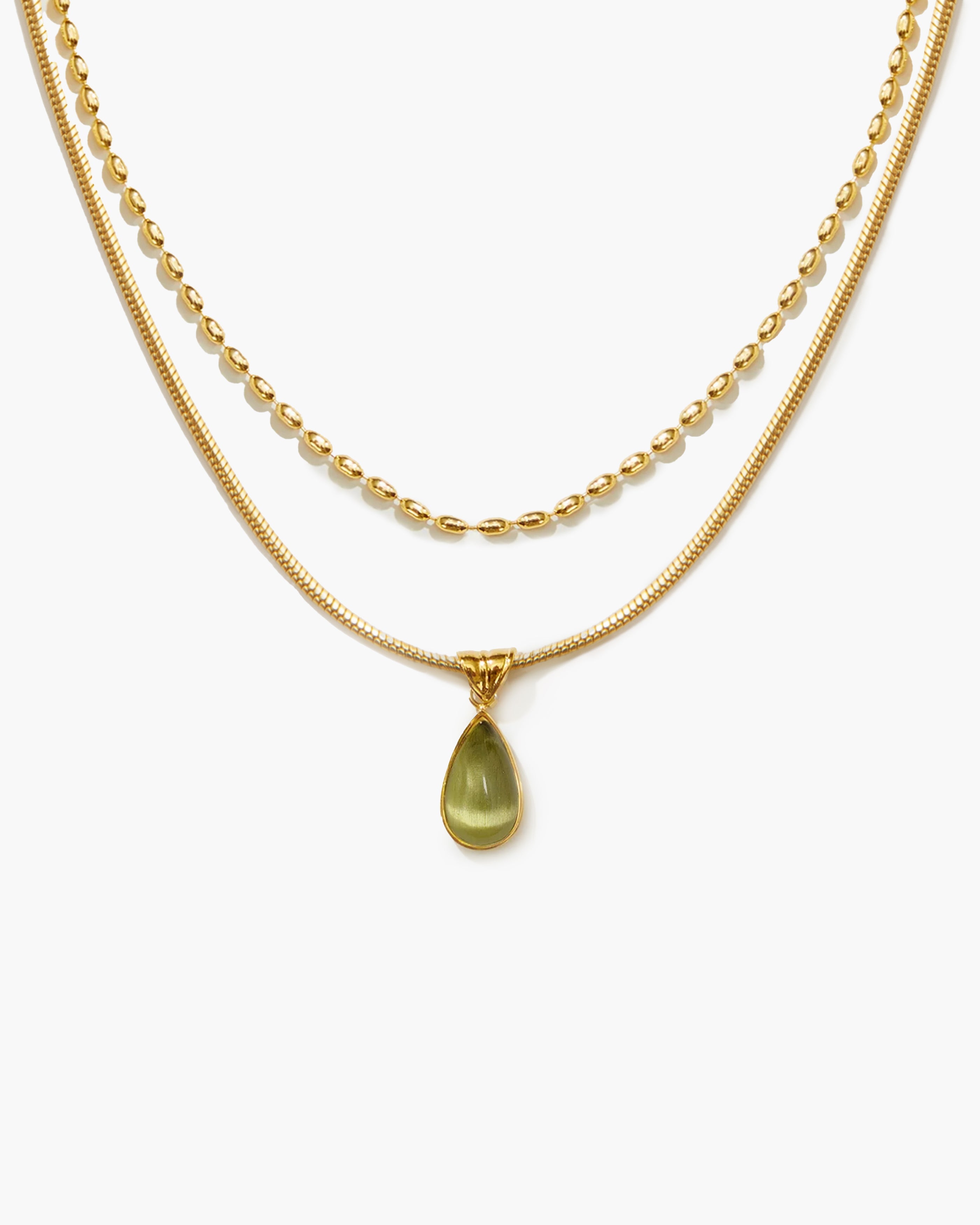 Waterdrop Necklace Set in Silver